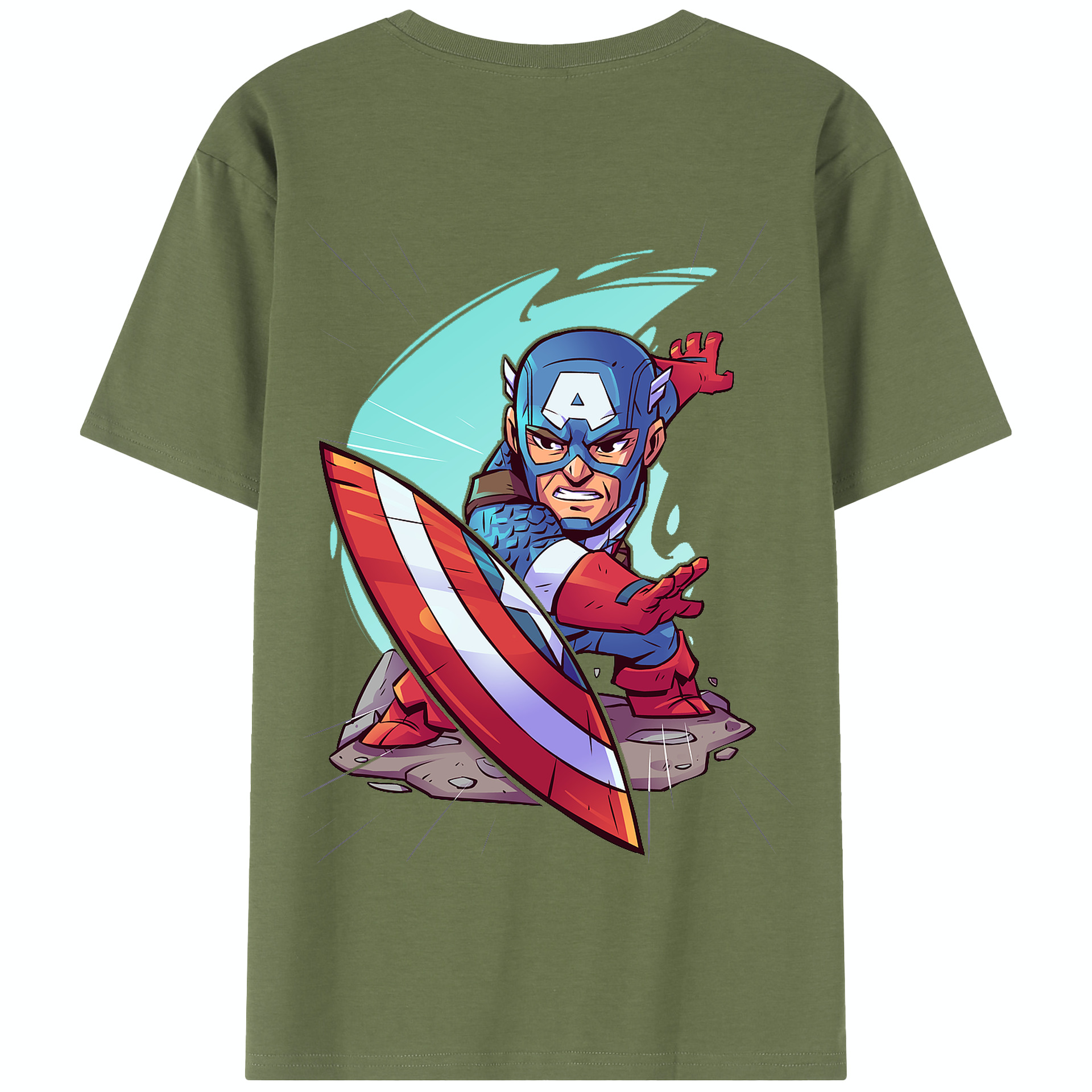 （画像用） アベンジャーズ The Avengers 綿100％半袖Tシャツ（背面プリント）